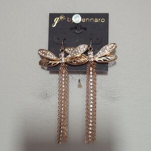 NWT Rose Gold Dragon Fly Earrings